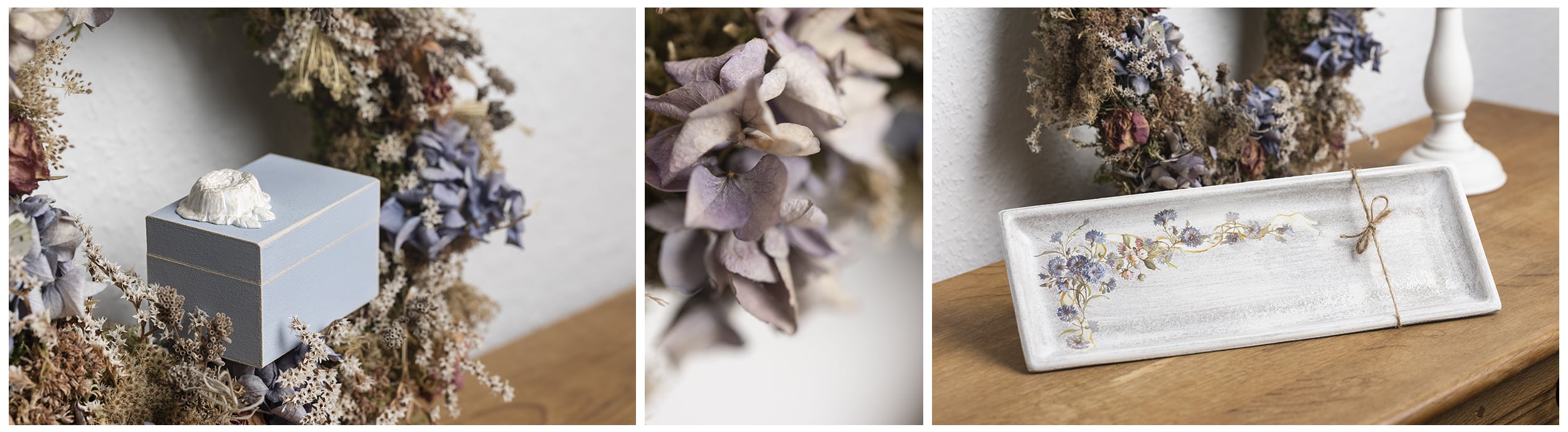 AnnaLiesa | Holzkiste Tablett Kreidefarbe Hortensie